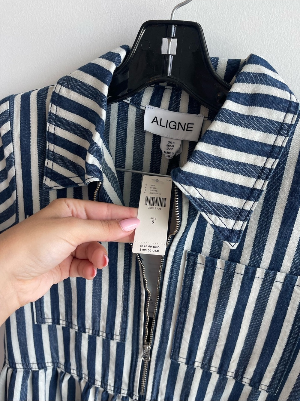 ALIGNE Gabriella Short-Sleeve Denim Midi Dress - Picture 6 of 8